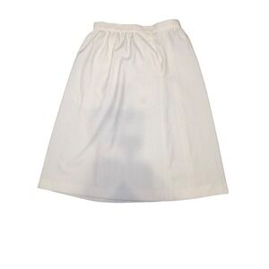 Vintage Collegetown Cream Midi Skirt ILGWU USA Made Minimalist Classic